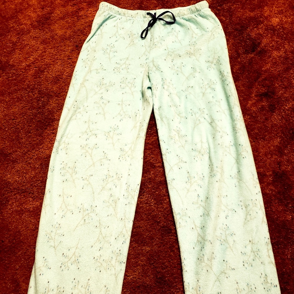 Adonna Sleepwear, Seafoam Teal Fleece Pajama Pants